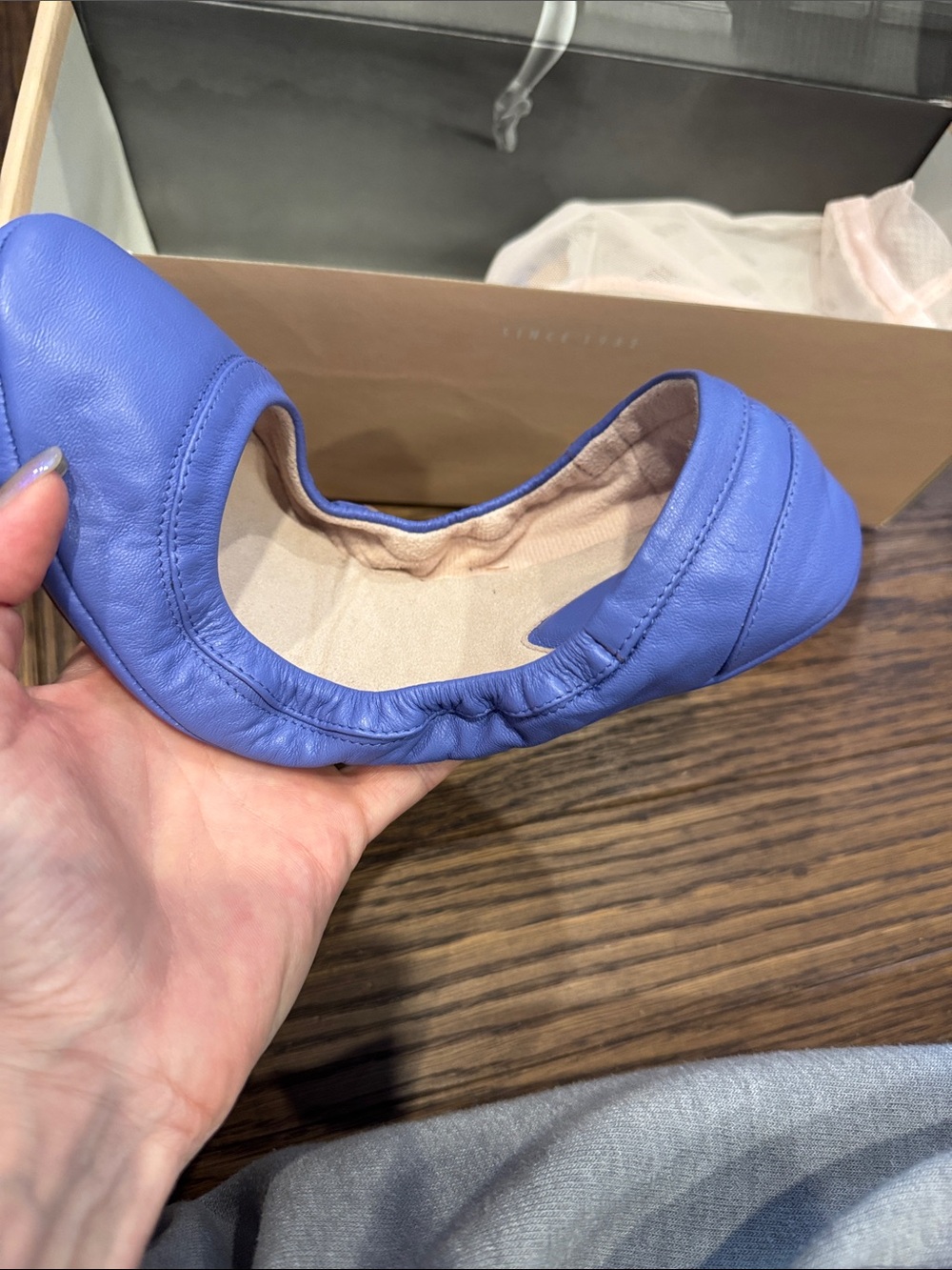 Bloch Lavender/periwinkle Giselle Roll Up Ballerina Flat NWT Size 8/38